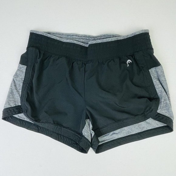 HEAD Dri-Motion Running Shorts Brief Liner Jogging Athletic Black Gray Small EUC - Picture 1 of 4